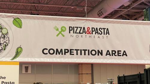 Banner for the Pizza & Pasta Northeast event, labeled "Competition Area."