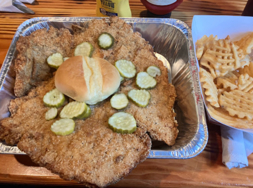 Buford's Pub: Giant Pork Tenderloin Sandwich In Sadorus, Illinois