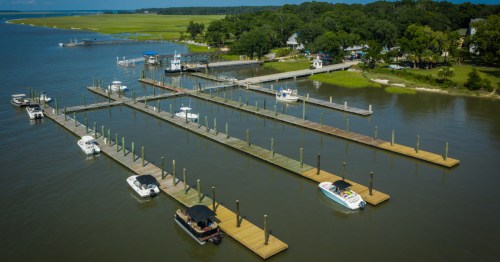 An aerial view of Daufuskie Island, South Carolina.