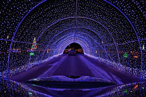 Drive through holiday lights