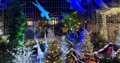 Lauritzen Gardens holiday display