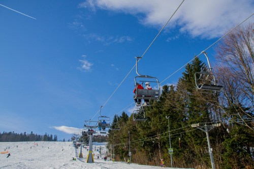 Ski resort in winter