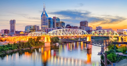 Downtown Nashville skyline.