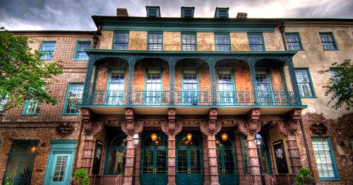 Exterior of Dock Street Theater in Charleston, South Carolina