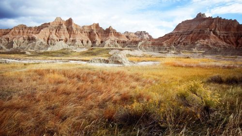 Scenic view of the Badlands in South Dakota.