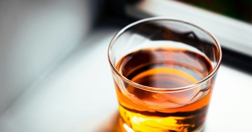 A glass of whiskey