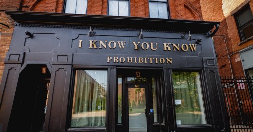 Entrance to a speakeasy in CT.