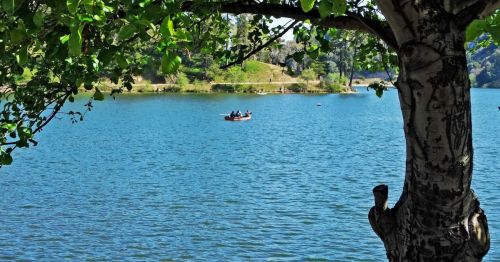 Boat on a lake in Southern California