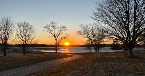 Sunset over Stony Creek Lake, a little-known fishing spot in Michigan
