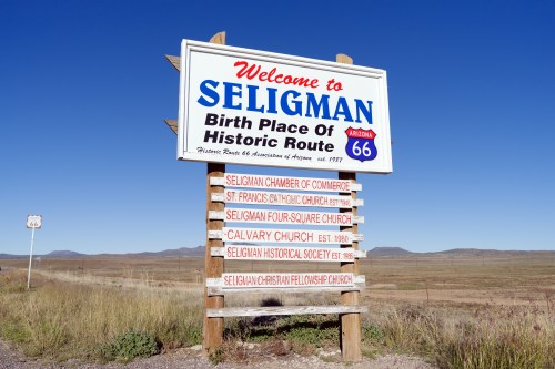 Sign for Seligman Arizona