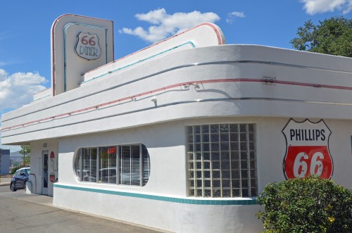 historic art deco diner on route 66