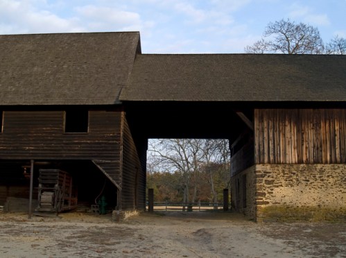 Abandoned barn building