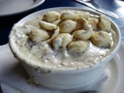 Clam chowder soup