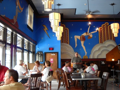 Interior of Art Deco restaurant