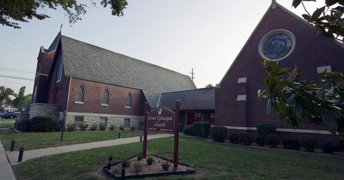 brick exterior of the grace episcopal church in chanute kansas