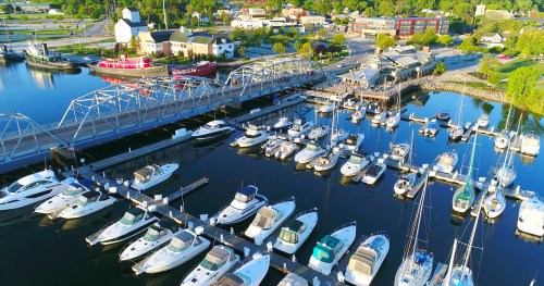 Aerial view of Sturgeon Bay, Wisconsin