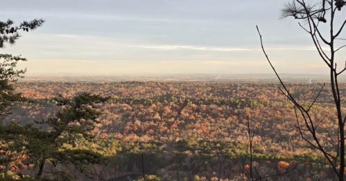 An overlook at Oak Mountain State Park in the fall.