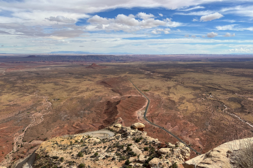 A view from the top of the Moki Dugway in Utah