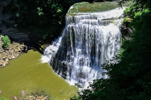 Burgess Falls seen from the viewing platform in the state park.