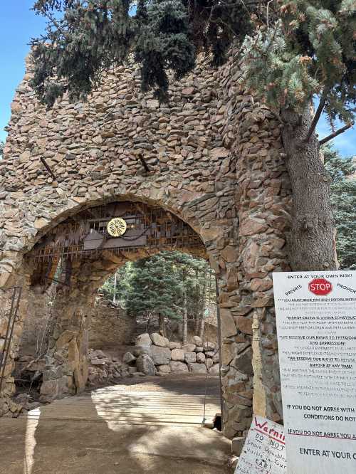 Stone entryway at Bishop Castle at Rye, Colorado