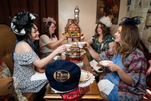 A group of women enjoying teatime at St. James Tearoom in Albuquerque, New Mexico