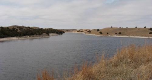 view of calamus reservoir at calamus reservoir state recreation area in nebraska