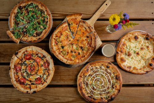 Pizzas from a Louisville restaurant called Locals Food Hub and Pizza Pub.