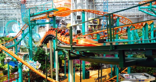 Indoor amusement park rides at the Mall of America in Minnesota