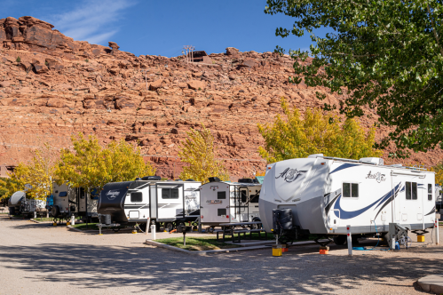 RVs at Sun Outdoors Arches Gateway in Moab, Utah