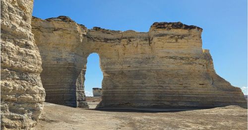Monument Rocks Trail in Kansas