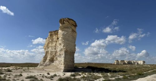 Monument Rocks Trail in Kansas