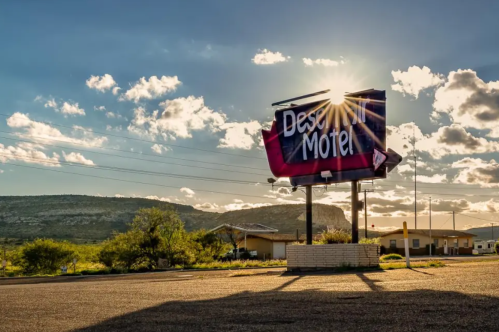 Signage at the Desert Air Motel in Sanderson, Texas
