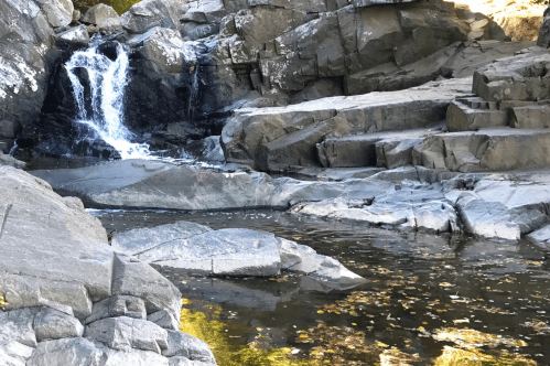 Outdoor view of waterfall and pooling water Scott's Run Nature Preserve