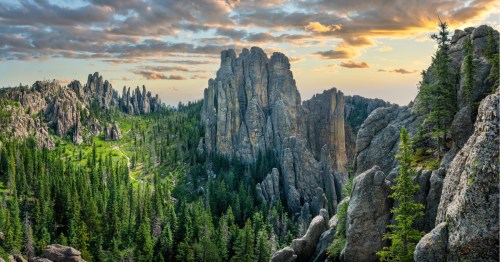 Cathedral Spires in the Black Hills of Custer State Park South Dakota.