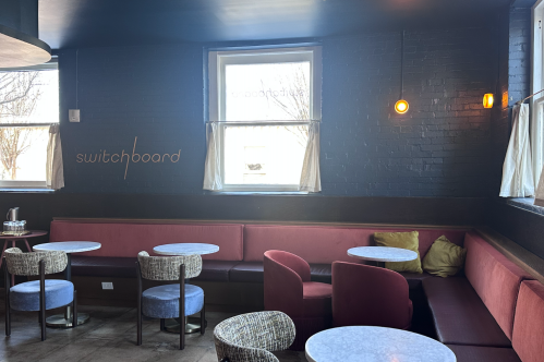 Interior of Switchboard, which serves coffee and cocktails on Bardstown Road.