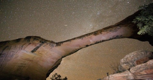 Thousands of stars lighting up the Virginia sky above Owachomo Bridge.