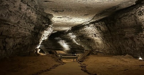 A large cave in Mammoth Cave National Park, Kentucky.