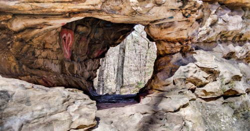 Boulders at Moss Rock Preserve in Hoover, Alabama, USA