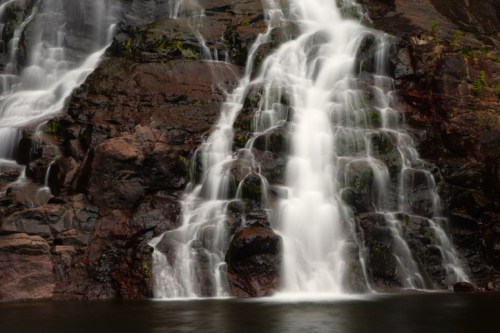 Waterfall cascading down rocks