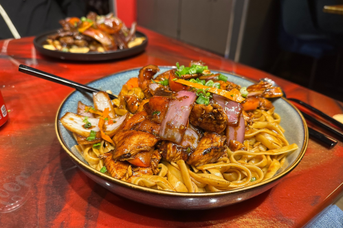 Tallarin Saltado at The Red Llama in Lone Tree, Colorado