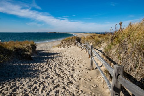 Napatree Point in Watch Hill on a Sunny Day