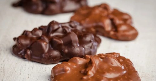 Three pieces of Schuylkill Mud, the top seller at Sweet Ashley's Chocolate in Pennsylvania.