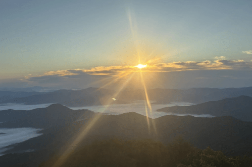 Sunset view from a hike in Georgia