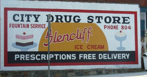 A mural for a drug store in Sapulpa, Oklahoma