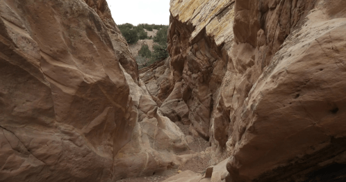 a slot canyon made of rock formations in colorado