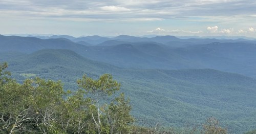 A mountain view from the Bartram Trail in Georgia