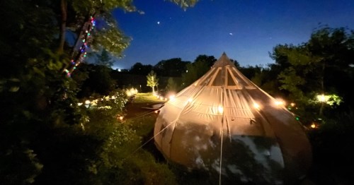 An Airbnb Yurt in Wisconsin perfect for stargazing.