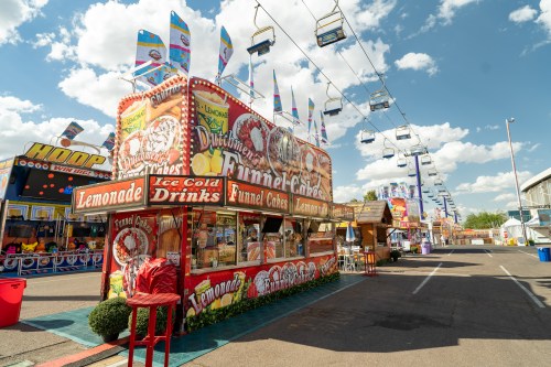 An exterior shot of a food vendor at the fair