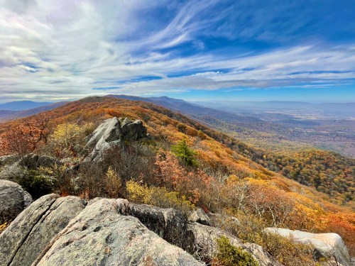 A shot of Shenandoah National Park, taken from a peak.