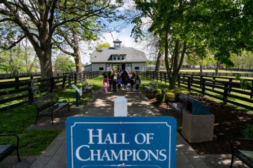 Entrance to the Hall of Champions, an area in side the Kentucky Horse Park in Lexington, Kentucky